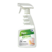 RapidClean Crystal window cleaner spray bottle on a white background