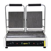 Apuro Bistro Double Contact Grill Ribbed Plates