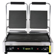 Apuro Bistro Double Contact Grill Smooth Plates
