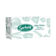 Sorbent Professional 25302 Silky White Facial Tissue Box 2ply 200 Sheets