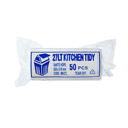 27L White Kitchen Tidy Bin Liner – HDPE, 650mm x 510mm, Tear-Resistant & Leak-Proof
