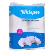 Whisper Premium Toilet Tissue 4PK 2PLY