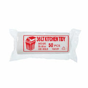 Austar 36L White Large Kitchen Tidy Liner HDPE