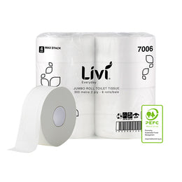 Livi Everyday Jumbo Toilet Tissue 2 Ply 300m - 7006