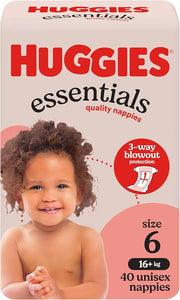 Huggies Essentials Junior Nappies (16kg+) | Size 6