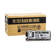 Austar 72L Black All Purpose Garbage Bags Roll - AP72LT