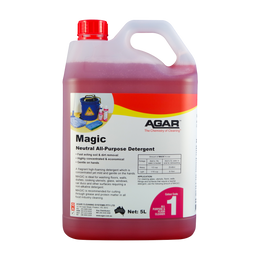 MAGIC is a fragrant, high-foaming detergent that is concentrated yet mild and gentle on the hands. It is ideal for surfaces requiring a non-alkaline detergent.