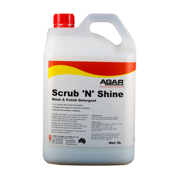 SCRUB ‘N’ SHINE is a powerful detergent for polished floors that has a useful 2 in 1 action: it both cleans the floor and replenishes the surface with hard-wearing polish.