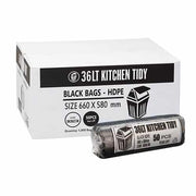 Austar 36L Black Large Kitchen Tidy Liner HDPE
