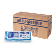 Austar 72L Blue All Purpose Garbage Bags - BLU72LT