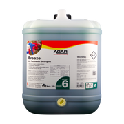 A green plastic bottle of Agar Breeze Air Freshener Detergent with a red cap, labeled 5L.