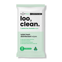 CleanLIFE Loo Clean 15 Flushable Wipes