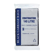 Austar 140L Contractor Black Garbage Bags - CON140LT