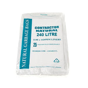 Austar 240L Contractor Clear Garbage Bags