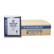 Austar 240L Contractor Black Garbage Bags - CON240LT