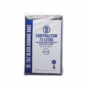 Austar 73L Contractor Black Recycle Blend Garbage Bags - CON73HD