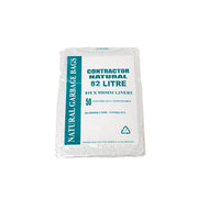 Austar 82L Contractor Natural HDPE Garbage Bags