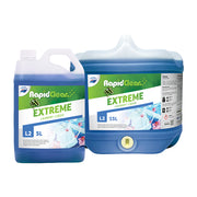 Two bottles of RapidClean Extreme laundry liquid on a white background