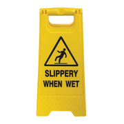 ProChoice Yellow Poly Floor Sign “SLIPPERY WHEN WET”