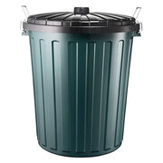 Oates Garbage Bin Plastic w/lid - Green 75L