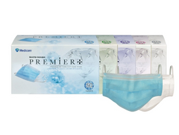 Medicom Premier Facemasks Level 2 – Disposable, ASTM F2100 certified, fluid-resistant, three-ply face masks, pack of 50
