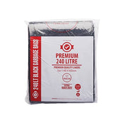 Austar 240L EHD Premium Black Garbage Bags 40um