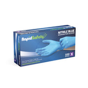 RapidSafety Nitrile Blue Powder Free Gloves