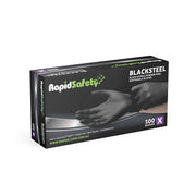 RapidSafety Blacksteel Black Nitrile Powder Free Gloves