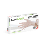 RapidSafety Vinyl Clear Powder Free Gloves