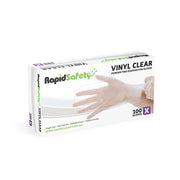RapidSafety Vinyl Clear Powder Free Gloves