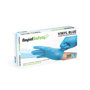 RapidSafety Vinyl Blue Powder Free Gloves
