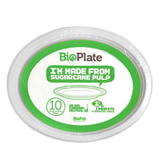 BioPak 31cm /12.5” White Oval BioPlates - 10pk
