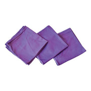 Three purple microfibre cloths 
