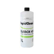 Bottle of RapidClean bleach on a white background