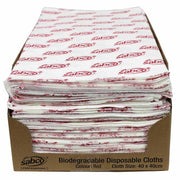 Sabco Professional Biodegradable Cloths Bulk - 50pk Red