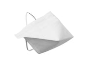 White face mask with a gray filter on a white background