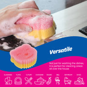 White Magic Scrubtastic Scrub & Wipe Sponge Duo 2 Pack