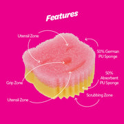 White Magic Scrubtastic Scrub & Wipe Sponge Duo 2 Pack