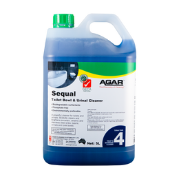 SEQUAL is a powerful cleaner for toilets and urinals. It is a thickened product that clings to vertical surfaces. SEQUAL has been specially formulated to be environmentally preferable.