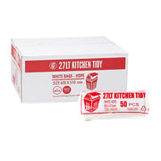 Austar 27L White Med Kitchen Tidy Liner HDPE