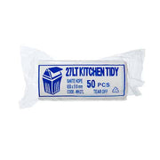 Austar 27L White Kitchen Tidy Liner HDPE - WH27LT