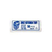 Austar 36L White Kitchen Tidy Liner HDPE - WH36LT