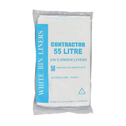 Austar 55L Contractor White Bin Liner HDPE - WH55LT