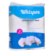 Whisper Premium Toilet Tissue 4PK 2PLY