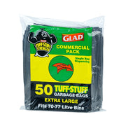 Glad® Tuff Stuff® Garbage Bag XLarge 70-77L Pk50