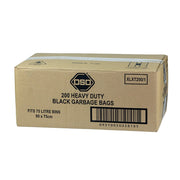 Oso® Heavy Duty Garbage Bags 75L Black Box200