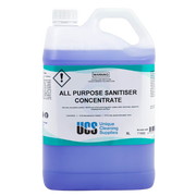 All-purpose sanitiser concentrate 5L, food-safe, no-rinse disinfectant for commercial kitchens and industrial cleaning.