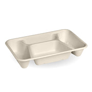 BioPak 4 Compartment Natural BioCane Takeaway Base