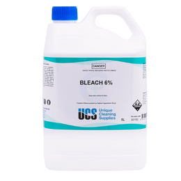 Bleach 6% - 5L bottle, industrial-grade disinfectant and stain remover for commercial and home cleaning