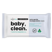 CleanLife Baby Wipes – 100% plant-based, plastic-free, biodegradable, gentle on skin, bulk pack (8 x 80 wipes), made in South Australia.